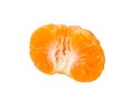 Mandarin slices on white Royalty Free Stock Photo