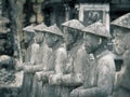 Mandarin statues in Khai Dinh tomb in Hue Vietnam