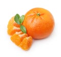 Mandarin, tangerine citrus fruit isolated