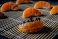 Mandarin or tangerine with cloves