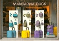 Mandarina duck bag fashion shop in Italy Royalty Free Stock Photo