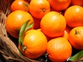 Mandarines in a basket Royalty Free Stock Photo