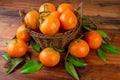 Mandarins Tangerines basket organic fruits