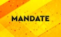 Mandate abstract digital banner yellow background