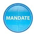 Mandate floral blue round button