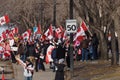 Mandate Protestors In Convoy Edmonton Alberta