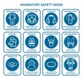 Mandatory health safety signs