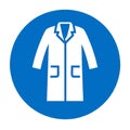 Mandatory Lab Coat Protective Clothing Sign Icon Royalty Free Stock Photo