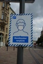 Mandatory mask sign, Brussels