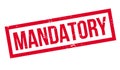 Mandatory rubber stamp Royalty Free Stock Photo