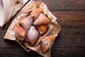 Mandazi is a slightly sweet East African Street Food. top view from above