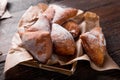 Mandazi is a slightly sweet East African Street Food. top view from above