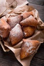 Mandazi is a slightly sweet East African Street Food. top view from above