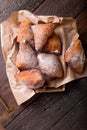 Mandazi is a slightly sweet East African Street Food. top view from above