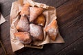 Mandazi is a slightly sweet East African Street Food. top view from above