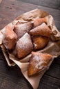 Mandazi is a slightly sweet East African Street Food. top view from above