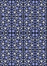 Mandelbrot navy blue polka dot seamless pattern Royalty Free Stock Photo