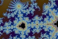 Mandelbrot set fractal generating mesmerizing colorful patterns Royalty Free Stock Photo