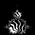 mandelbrot style fractal black and white fractal