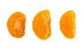 Mandarin Oranges Slices on a White Background