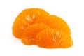Mandarin Oranges Slices on a White Background