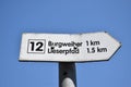 sign to Lieserpfad and Burgweiher