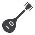 Mandolin glyph icon, music and instrument