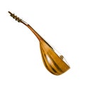 Mandolin isolated on a white background. Side view. Baroque string musical instrument