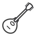 Mandolin line icon, music and instrument,