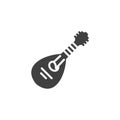 Mandolin musical instrument vector icon