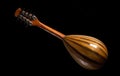 Mandolin with striped body located diagonally