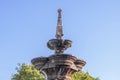 Mandraki fountain in front of Evangelist Kilisesi orthodox church Royalty Free Stock Photo