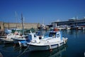 Mandraki harbor off the coast of Rhodes, Greece Royalty Free Stock Photo