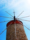 Mandraki Harbour on the Greek island of Rhodes. Royalty Free Stock Photo