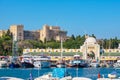 Mandraki Harbour. Rhodes, Greece Royalty Free Stock Photo