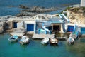 Mandrakia fishing village in Milos in Greece Royalty Free Stock Photo