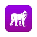 Mandrill monkey icon digital purple