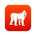 Mandrill monkey icon digital red