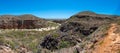 Mandu Mandu Gorge panorama with dry river bed leading into Indian Ocean at Cape Range National Park Australia Royalty Free Stock Photo