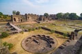 Mandu India, afghan ruins of islam kingdom, mosque monument and muslim tomb. Architectural details.