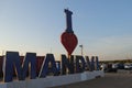 Mandvi Beach in Kutch, Gujarat, India - I love Mandvi signboard - Beach vacation