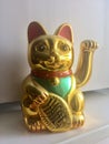 Golden Maneki neko lucky cat