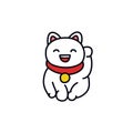 Maneki neko doodle icon, vector illustration Royalty Free Stock Photo