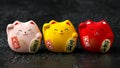 Maneki Neko Feng Shui japanese lucky cat Royalty Free Stock Photo