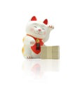 Maneki neko - Japanese Lucky Cat Royalty Free Stock Photo