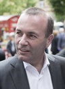 Manfred Weber visited Zagreb, Croatia Royalty Free Stock Photo