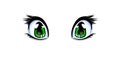 Manga, anime green eyes for creation cartoon kawaii character Royalty Free Stock Photo