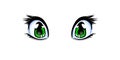 Manga, anime green eyes for creation cartoon kawaii character