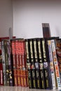 Manga book shelf, set of comics, Vitoria-Gasteiz, June of 2022