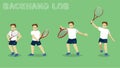 Manga Man backhand Lob Tennis Set Tutorial